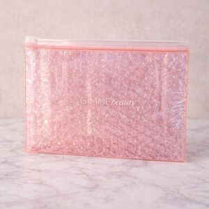 Cute GIMME Beauty pink bubble cosmetic pouch